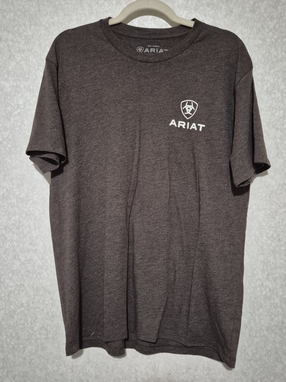 Ariat Men's Short Sleeve Logo T-Shirt — Brown-size:L